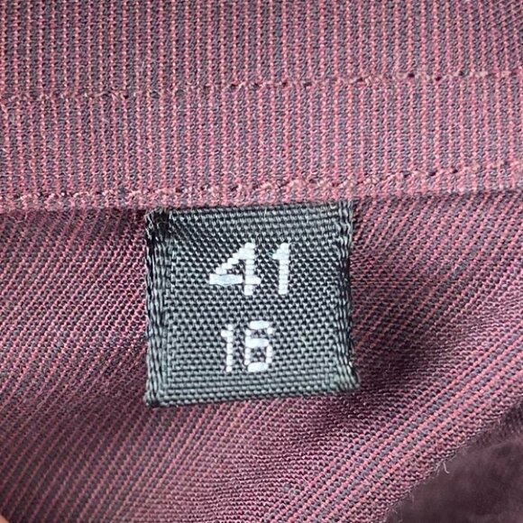Hugo Boss Burgundy Wine Dress Shirt Purple‎ Size 41 or 16 Mens Button Up Maroon - Picture 6 of 10